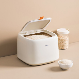 Wuming marble sealed rice box White
